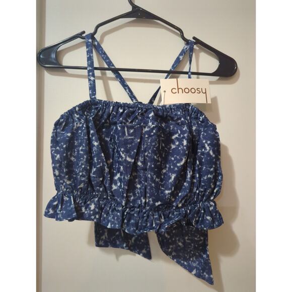 Choosy Blue/White Top NWT Size XS - Picture 3 of 4
